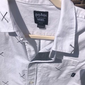 VANS Harry Potter Short Sleeve Button Down Shirt kids M
